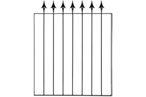 GRANGEWOOD FENCING SUPPLIES LTD 770mm wide x 935mm high Black Wrought Iron Spear Top Pedestrian Garden Gate