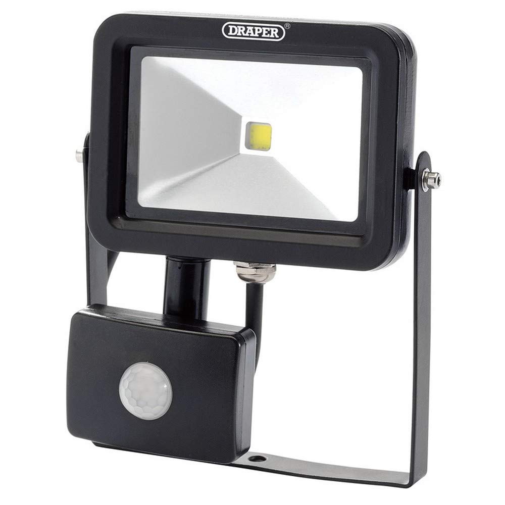Draper 66036 Slimline Wallmounted 10W Cob LED Floodlight with PIR Sensor