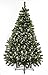 Produktbild Künstlicher Weihnachtsbaum mit Schnee-Effekt und LED Christbaum künstlich 120 - 210 cm Tannenbaum Kunstbaum Tanne mit ( SCHNEE + LED 150 cm)