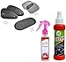 Auto Pearl - Combo Of - Chipkoo Sun Shade Curtain Black Set of 5 , Dash Board Polish Red And Go Air Freshner 200ml Car/Home/Office Perfume RS.858.00