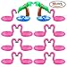Produktbild hou zhi liang Aufblasbare Getränkehalter, 14 Stück Flamingo 2 Stück Palm Island Cartoon Aufblasbares Flaschenhalter Badespielzeug Pool Untersetzer für Bier Getränke Saft