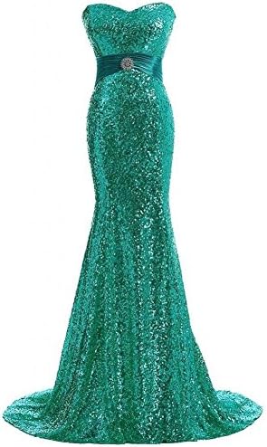 Women'S Wedding Party Dress Evening Bridal Bridesmaids Birthday Prom Glitter Sequins Gown V Neck Slim Banquet Fish Tail Sleeveless Bandage Long Dresses . 5 . Us18