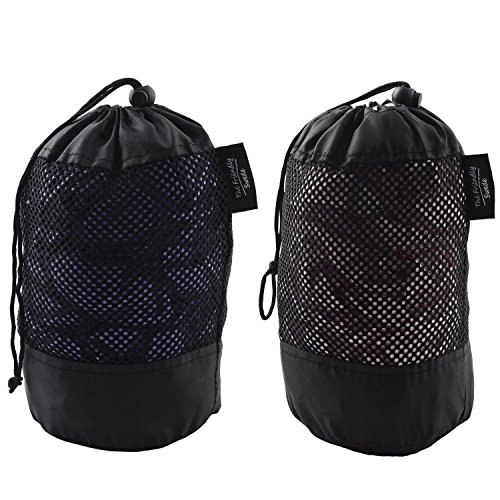 The Friendly Swede 2x Mikrofaserhandtuch inklusive 2x praktischer Trage-Netzsack – Handtuch ideal als Reisehandtuch oder Sporthandtuch - 4
