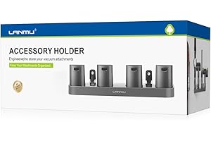 LANMU Vakuum-Wandhalterung, kompatibel mit Shark IX141, IZ462H, IZ483H, IZ163H, IZ363HT, IZ361H, kabelloser Haustier-Staubsauger, Zubehörhalter für D-förmige Staubsaugeraufsätze