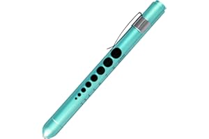 AOICRIE Medical Diagnostic Penlight, Pupillenlicht Mini Wiederverwendbare LED-Stiftlampe Taschenlampe, Taschenlampe Arzt Krankenschwester Notfallstift Licht mit Gravurlehre und Linea (Grün)