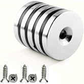 D&uuml;nya Magnet 5 Adet D15Mm X 10/5,5Mm X 3Mm Havşa Delikli G&uuml;&ccedil;l&uuml; Vida Atılabilir Neodyum Mıknatıs