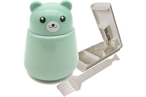 CoaGu Pill Crushers Grind Multiple Pills, Vitamins, Tablets to a Fine Powder (Green&White)