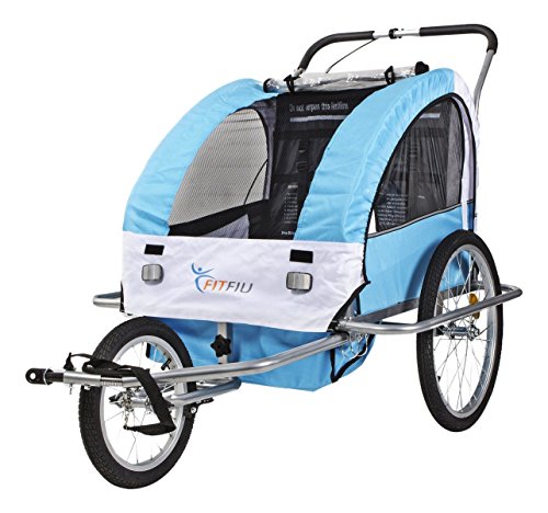 Fitfiu BI-TR-BR – Bicycle Trailer, Unisex adult, blue / white