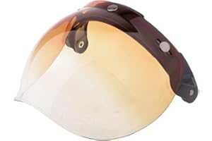 MAGIDEAL Casque à Bulle Contre Vent Visière Pare-Brise Bubble Moto Casque - 6, Dégradé Marron