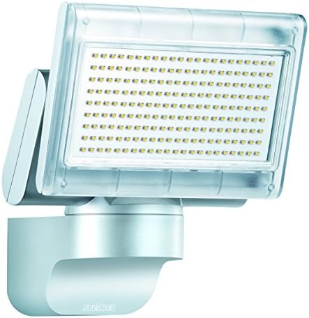 Steinel XLED Home 1 Slave silver - LED spotlight with 12 Watt power and brightness of 920 lumens, LED floodlight with 180° horizontally and 120° vertically swiveling light panel, 659714