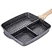 Produktbild Bsjz 28Cm 3In 1 Multi-Abschnitt Grill Breakfas Antihaftbeschichtung Und Soft-Touch-Griff Integrierte Pfanne Langen Griff