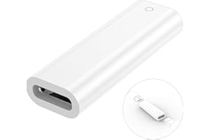 AIAUXAI Adattatore USB-C per Apple Pencil 1 Generazione, Supporta l'accoppiamento Bluetooth per ipad 10 e iPad A16 2025, Adattatore per Cavo di Ricarica USB C per iPad Pencil Connettore Penna Apple, Bianco