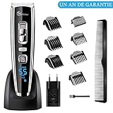 MOREASE Tondeuse Cheveux Hommes et Rasoir Barbe Professionnelle Electrique,Sans Fil,USB Rechargeable, Ecran LCD,28 Hauteurs de Coupe Réglables (1mm à 32.5mm)