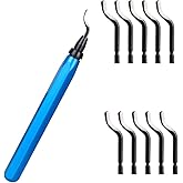 CGBOOM Universal deburring tool, metal handle, hand deburring tool with 10 replacement blades, 360° rotating blade, cutting t