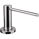 AIKE Undercounter Soap Dispenser for Kitchen and Bathroom, with Stainless Steel Pump, 500 ml Bottle, Top Filling