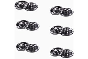 CCLKHY Sew on Snap Buttons, 6 Sets Press Studs Snaps Fasteners Buttons for Clothes Purse Handbag Craft DIY Supplies 15mm