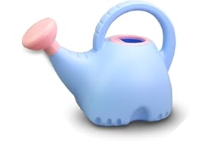 LOYUYU 1.5L Réservoir d'eau en Plastique Petite Plante De Jardin Intérieure Et Extérieure Mignonne, Réservoir d'eau pour avec Pommeau De Douche Éléphant: tête de Poudre Corps Bleu
