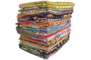 SOPHIA-ART Sophia Art 5 pz Lotto di Indian Tribal Kantha Quilt Vintage Cotton Bed Copertura all' Ingrosso Balnket