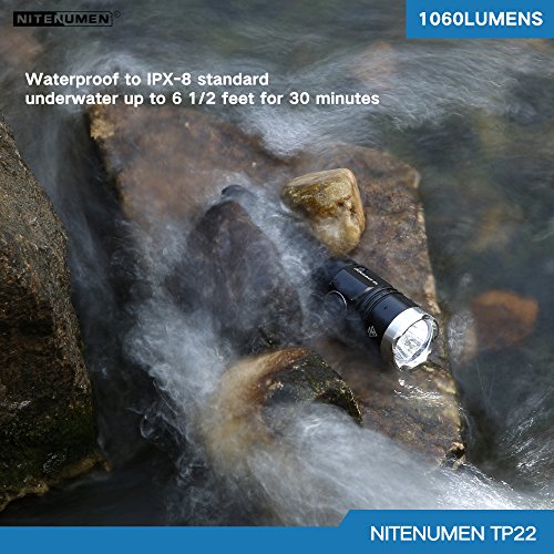 Das Set für USB aufladbare taktische Taschenlampe,Cree XP-L V5 LED 1060 Lumen USB nachladbare taktische Taschenlampe:Leistungsfähige helle super helle wasserdichte Fackel,18650 nachladbare Li-Ionbatterie-Nitenumen TP22 - 2