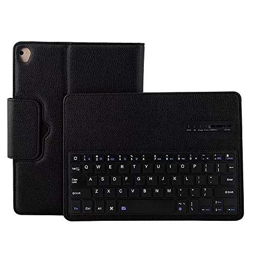 Preisvergleich Produktbild Wireless-Tastatur + Lederstandplatz-Fallabdeckung, Für iPad Air / Air2 / Pro9.7 / Neue iPad Slim Schwarz