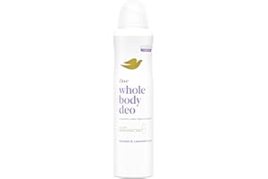 Deodorante Dove Spray Whole Body Deo 150ml, Deodorante per tutto il Corpo, Profumo di Lavanda e Camomilla, Protezione dagli odori fino a 72 ore, Dermatologicamente Testato, Formula Antimacchie