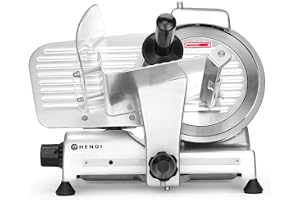 HENDI Skärmaskin, Profi Line 220, Knivdiameter: 220 Mm, Allskärare, Steglös Justerbar Skärtjocklek (0–15 Mm), 230 V, 280 W, 4