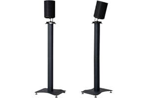 shinar Juego de 2 Soportes para Altavoces de Metal compatibles con SONOS Era 100 con giros Ajustables hasta 360°/inclinaciones -70°/+70°, Soporte de Suelo para Sonos Era 100 (Negro)