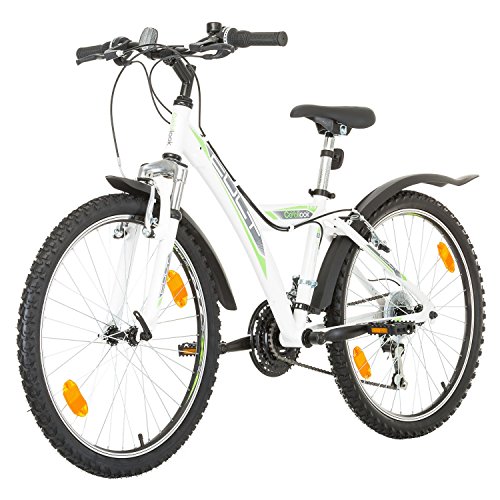 24 Zoll, CoollooK, fahrrad, CULT, Jungen, Unisex, ALLOY, city, Aluminium, Shimano 21 GANG, RH 35cm, Weiß, - 5