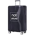 TRAVELKIN Luggage Cover Washable Suitcase Protector Anti-scratch Suitcase cover Fits 18-32 Inch Luggage, Black Stripe, S(18-21inch suitcase), Fashion