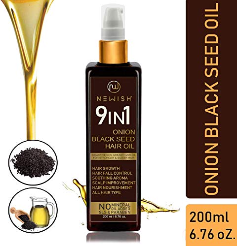 Buy Newish Onion Black Seed Oil For Hair Growth For Men And Women