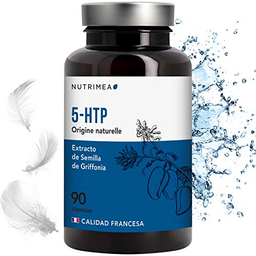5HTP Triptofano Extracto Semilla de Griffonia Simplicifolia 300mg por dia 5 HTP Aminoacido Mejora el Sueño Reduce Estrés Ansiedad Insomnio Bienestar Relajación Suplemento Melatonina Premium