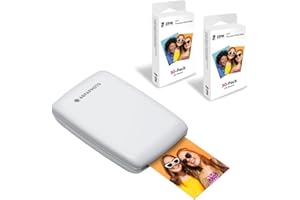 AgfaPhoto Mini P.2 - Pack Imprimante Portable Zink Photos Instantanées + Recharge pour 60 Photos supplémentaires - Impression sans Encre Facile, Rapide - Photo 75 x 50 mm - Smartphones et Tablettes