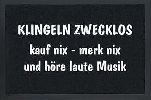 Price comparison product image Klingeln Zwecklos Fußmatte Schwarz