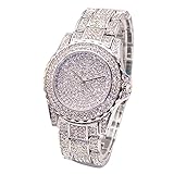 Ouneed® Uhren , Christmas Luxus Damen Uhren Strass Keramik Kristall QuarzuhrenKleid Uhr (Silber)