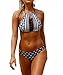 Produktbild homee Badeanzug - Sommer Europa und Amerika Party Bikini Halfter Printed Side Split Low Waist Badeanzug,Farbe,L