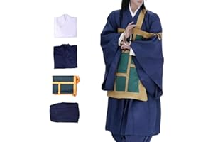 MEADOO Anime Jujutsu Geto Suguru Cosplay Kimono Outfits Full set with Printed Cassock Easter and Halloween Costume For Adult
