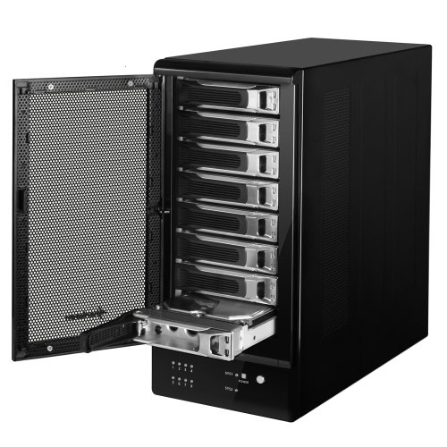 Sharkoon 8 Bay Raid Station Festplattengehäuse für 8x SATA II 8,9 cm (3,5 Zoll), USB 3.0 schwarz - 5