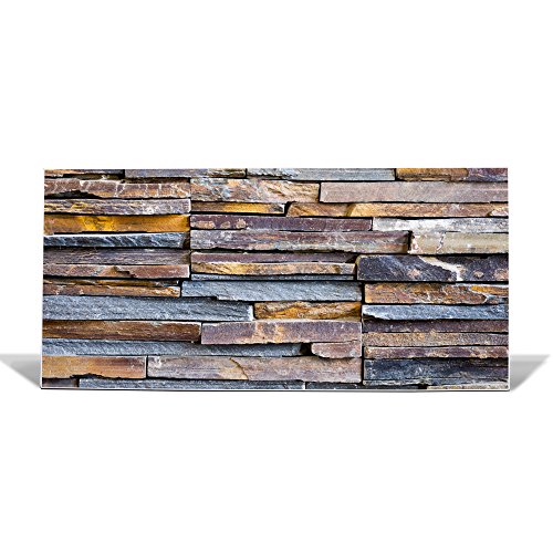 banjado - Design Magnetwand Memoboard 78cm x 37cm quer mit Motiv Naturstein