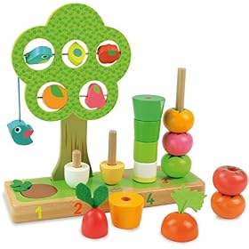 VILAC – Jouet en bois -Jeux d&rsquo;éveil – Apprendre à compter et découvrir les formes basiques – 2469