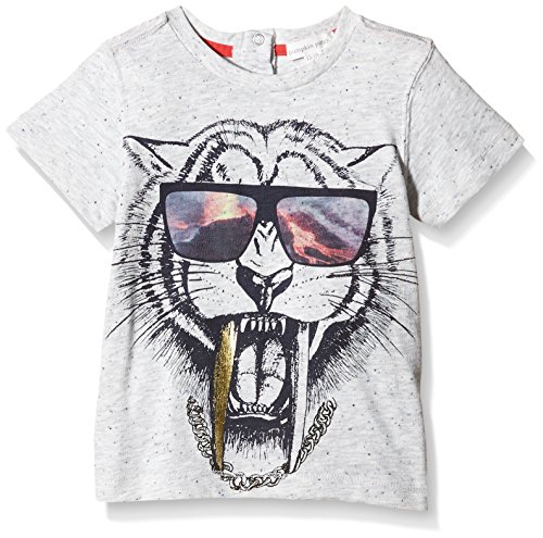 Pumpkin Patch Baby-Boys Sabertooth Printed T-Shirt, Off-White (Milk), 12-18 Months
