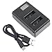 Produktbild Digitalkamera-Ladegerät Set 2x1450mah Akkus + HNP-BX1 Dual-Ladegerät LCD-Display Ladegerät + Eingebautes USB-Kabel für Sony DSC RX1 RX100 AS100V (Dual-Slot-Ladegerät)