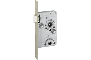 ABUS – Lås för toalettdörrar ES WC L S 55 78 24–61767, silver | Fäll- och spärr av plast, låsavvikelse 10 mm, förzinkad låslå