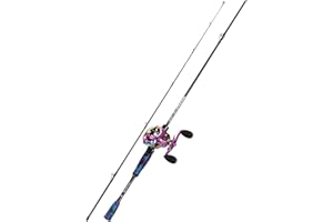 Sougayilang MX-2 Combo canne à pêche à lancer et moulinet à lancer d'appâts, 1,8 m/2,1 m, pour brochet, perche, sandre