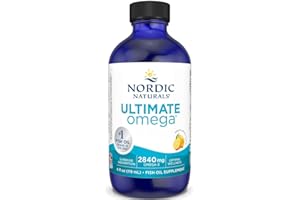 ‎NORDIC NATURALS Nordic Naturals, Ultimate Omega, 2840mg Omega-3, Fischöl mit EPA und DHA, Zitronengeschmack, 119ml, Laborgeprüft, Sojafrei, Glutenfrei, Ohne Gentechnik
