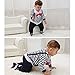 ZOEREA Newborn Infant Toddler Boy Babys Long-sleeved Cotton Gentleman Tuxedo Onesie Romper Jumpsuit Striped Bib Clothes with Red Bowknot