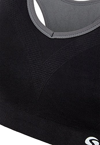 Innovativer Sport BH „Sporty Bra“ von Sportastisch:: Atmungsaktives Material + gepolstert mit herausnehmbaren Cups :: Perfekte Passform und Kompression mithilfe der Größentabelle :: Starker Halt dank breiten Kreuz Rücken :: Hohe Bewegungsfreiheit ohne Bügel oder Verschluss :: PushUp-Funktion dank Einlagen :: ideal für Damen und Mädchen im Alltag und Sport wie Fußball, Handball, Joggen, Zumba oder Kampfsport :: inklusive 3 Jahren Sportastisch Produktgarantie - 7