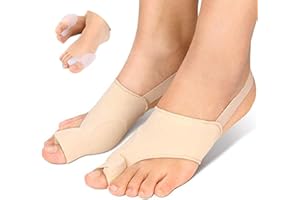 WCHIUOE Attelle Hallux Valgus, Orthèse Hallux Valgus Séparateur et Protecteur avec Coussinet de Gel, Bunions Correcteur et Manchon Correcteur d'oignon pour Hallux Valgus, Soulagement de la douleur du Pied