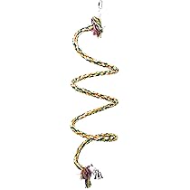 HappyBird Baumwollspirale XXL Für Papageien - 3,5m Lang, 4,5cm Durchmesser Mit Stahlkern