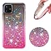 Produktbild iAdvantec Handyhülle für iPhone 6.1 Zoll 2019 Hülle, Gemalt Sequins Sparkle Flüssig Liquid Crystal Shiny Fließen Case, Quicksand Clear Bling Stars Schutzhülle - Grauer Pulvergradient