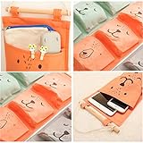 Inwagui Baumwollspitze Bad Kleinbeträge Aufbewahrungstasche Finishing 3-Taschen Gadget Pouch Organizer Wandtasche Faltbar Tasche-Grey - 6